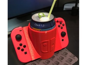 Nintendo Switch Drink Holder JoyCon Grip Can Cup Accessory White Elephant Gift