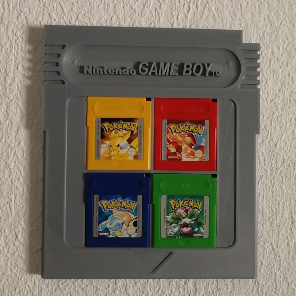 Nintendo Game Boy Giant Cartridge Holder Wall Display Pokemon Mario – Holds 4 Games