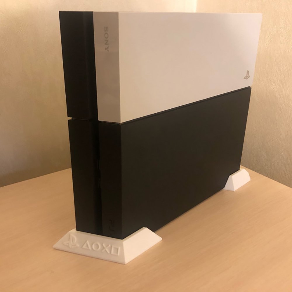 Sony PlayStation PS4 Vertical Stand Console Stand Trophy System Display with Logo