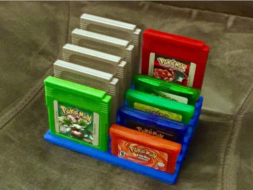 Nintendo Game Boy GB GBC GBA Tiered Game Cartridge Stand Holds 10 Game Cartridge
