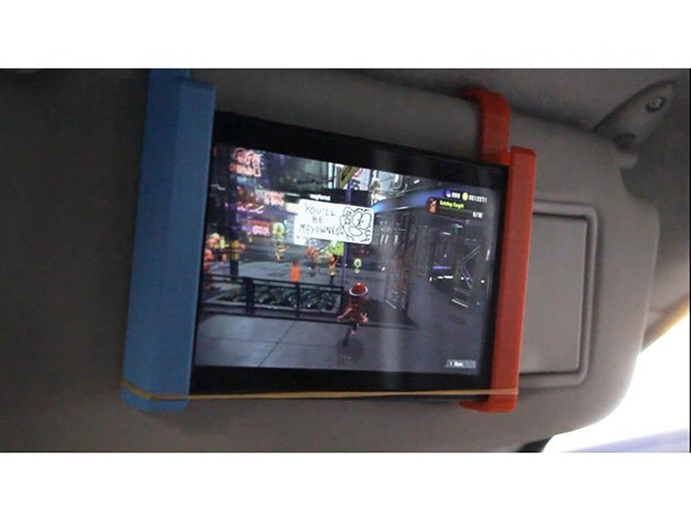 Nintendo Switch Car Mount for Passenger Seat Visor Holds Console Travel Portable