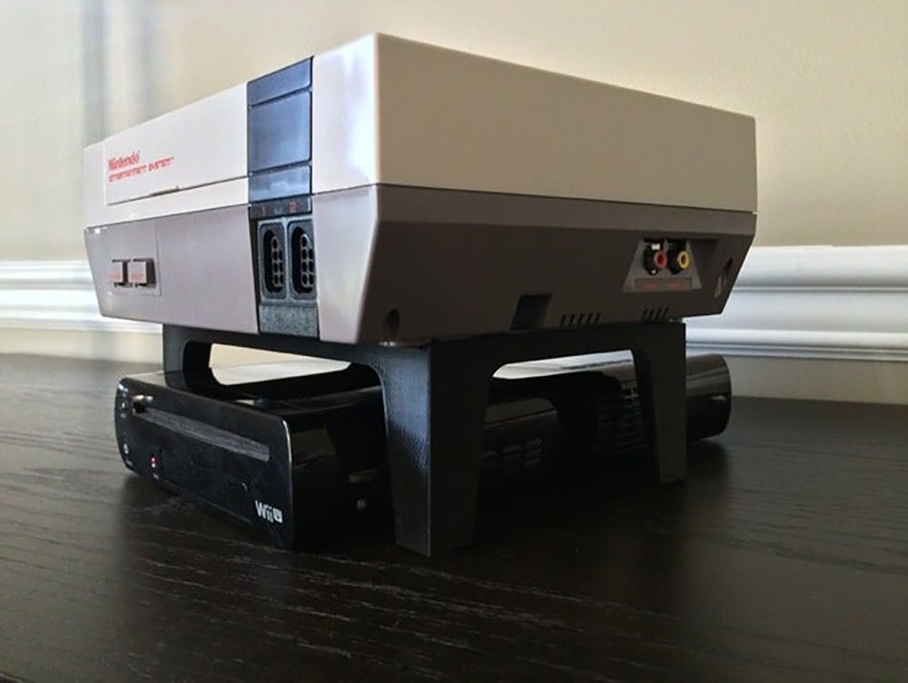 Nintendo NES Console Stand System Display Fits Wii U Underneath and More